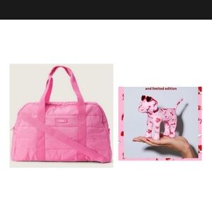 PINK Victoria's Secret Quilted Duffel Bag and Dog